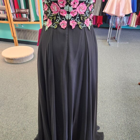 Nox Anabel 8326 Size Medium Pink Floral Print/Black Prom Dress/Formal Gown - Picture 8 of 8